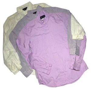 80s Ruffle Tops VTG James Cox Mandarin Button Up Jacquard Shirt Top Blouse 3 NEW